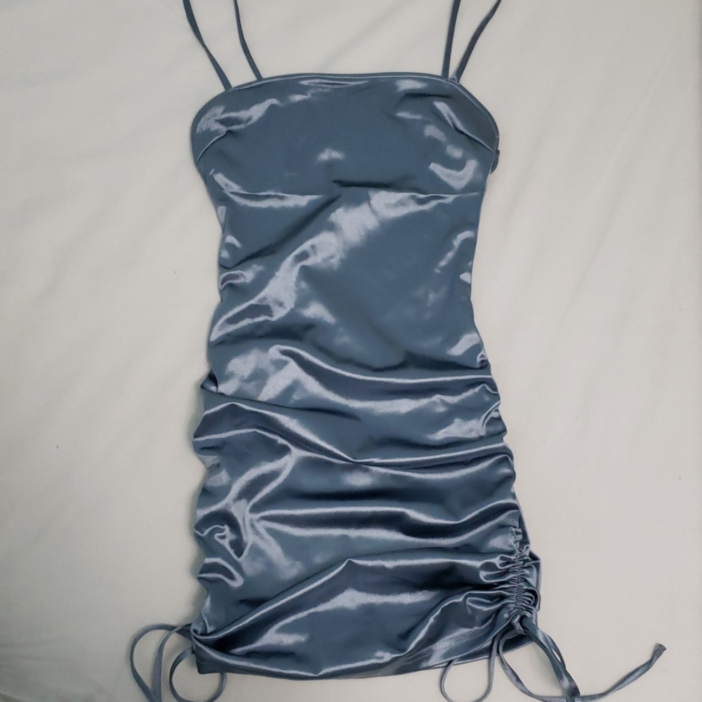 Nasty Gal Runched Mini Slip Dress